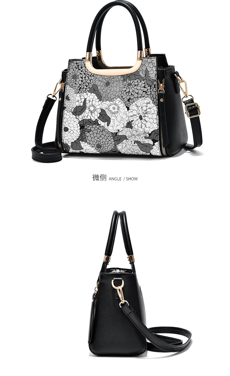Tote Bag Women's 2021 New Fashion Bag Large Capacity Shoulder Hand Painted Graffiti Bag Fashion Handbag 12015