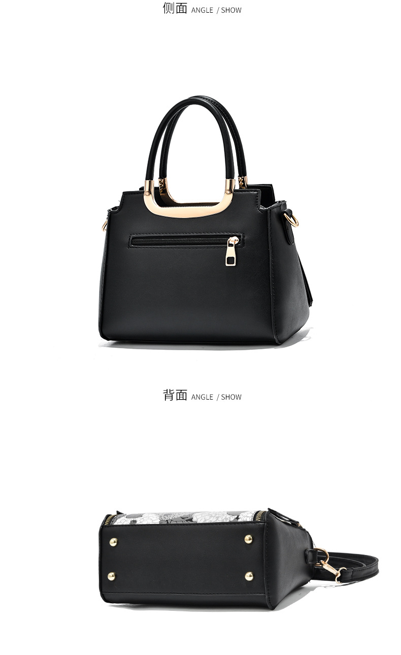 Tote Bag Women's 2021 New Fashion Bag Large Capacity Shoulder Hand Painted Graffiti Bag Fashion Handbag 12015