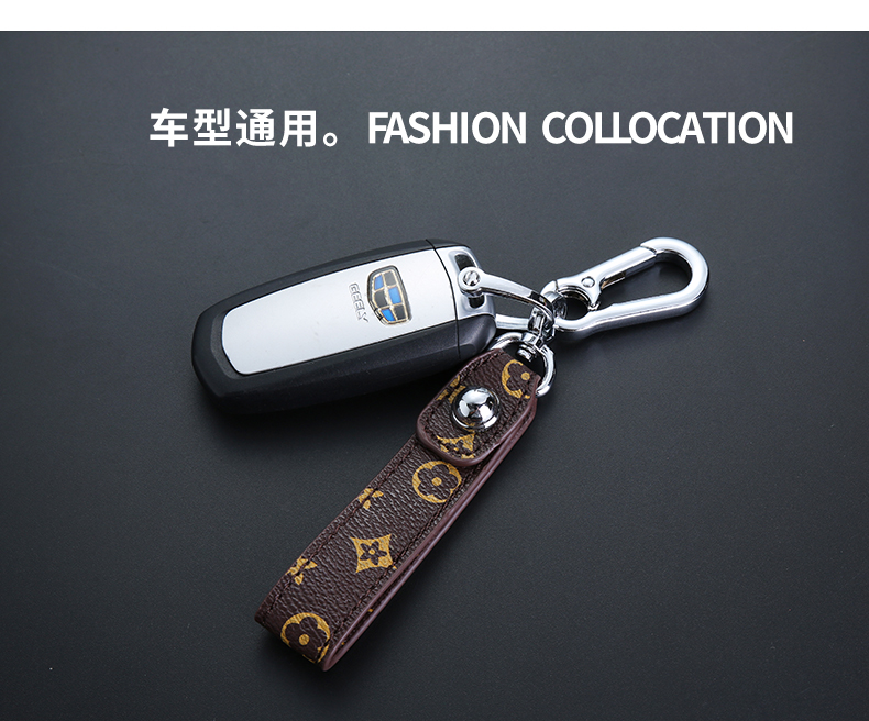 Cross-Border Luxury Plaid Car Key Ring Leather Key Ring Silver Fashion Bag Package Pendant Manufacturer Cross-Border Luxury Plaid Car Key Ring Leather Key Ring Silver Fashion Bag Package Pendant Manufacturer