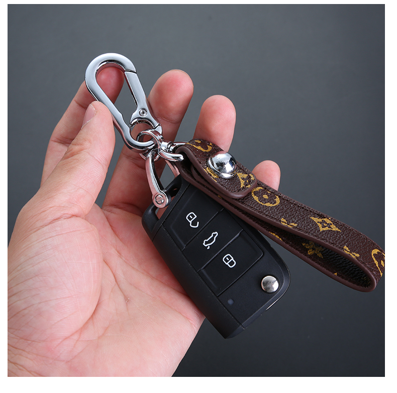 Cross-Border Luxury Plaid Car Key Ring Leather Key Ring Silver Fashion Bag Package Pendant Manufacturer Cross-Border Luxury Plaid Car Key Ring Leather Key Ring Silver Fashion Bag Package Pendant Manufacturer