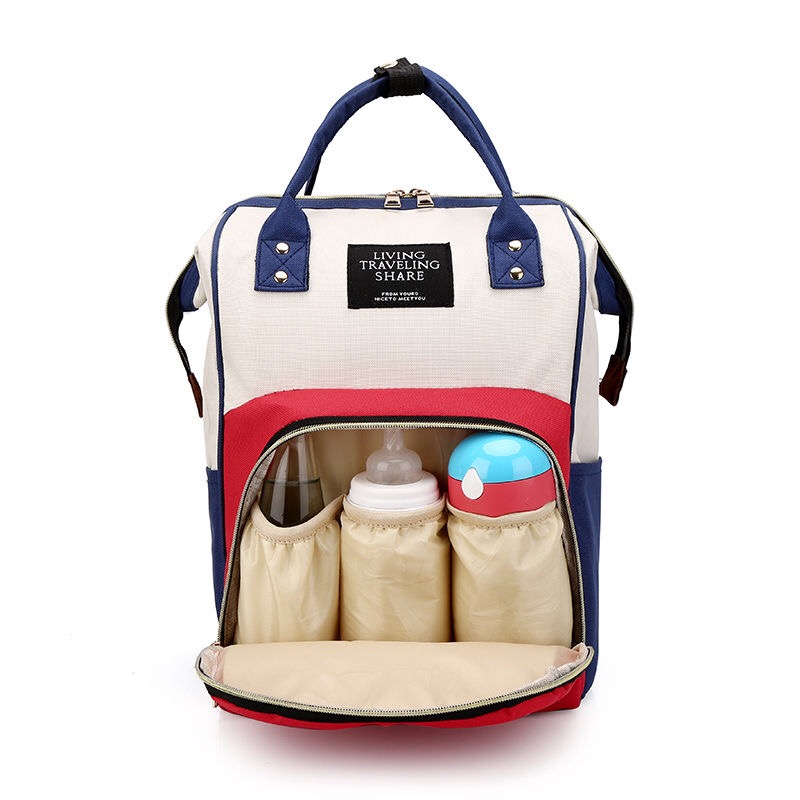Mummy Bag Mother and Baby Large Capacity Backpack Fashion Bag Multi-Functional out Women&#039;s Bag Backpack Mother Light Travel Baby