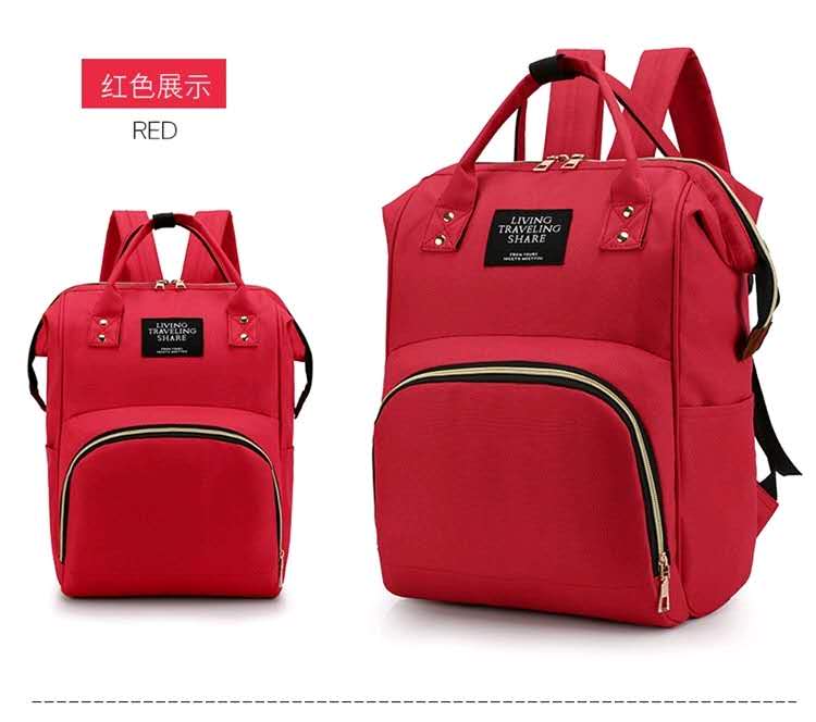 Mummy Bag Mother and Baby Large Capacity Backpack Fashion Bag Multi-Functional out Women's Bag Backpack Mother Light Travel Baby