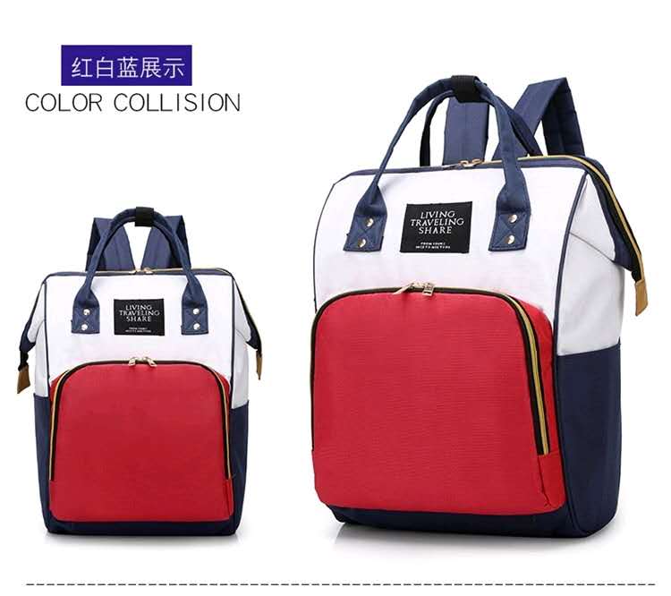 Mummy Bag Mother and Baby Large Capacity Backpack Fashion Bag Multi-Functional out Women's Bag Backpack Mother Light Travel Baby