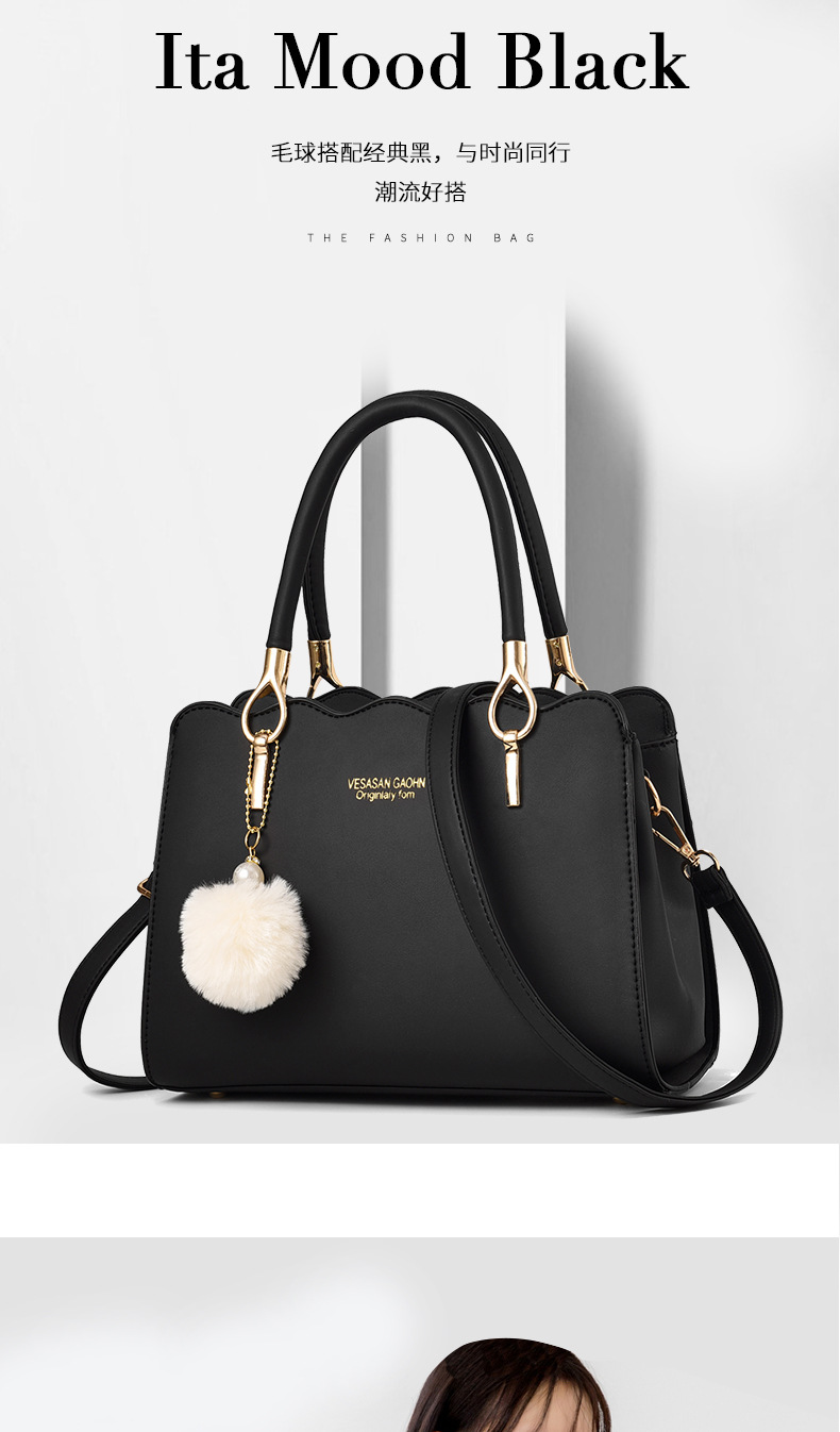 Factory Direct Sales Big Bag Women's Big Bag Shoulder Big Bag Women's Handbag Messenger Bag Fashion Bag New