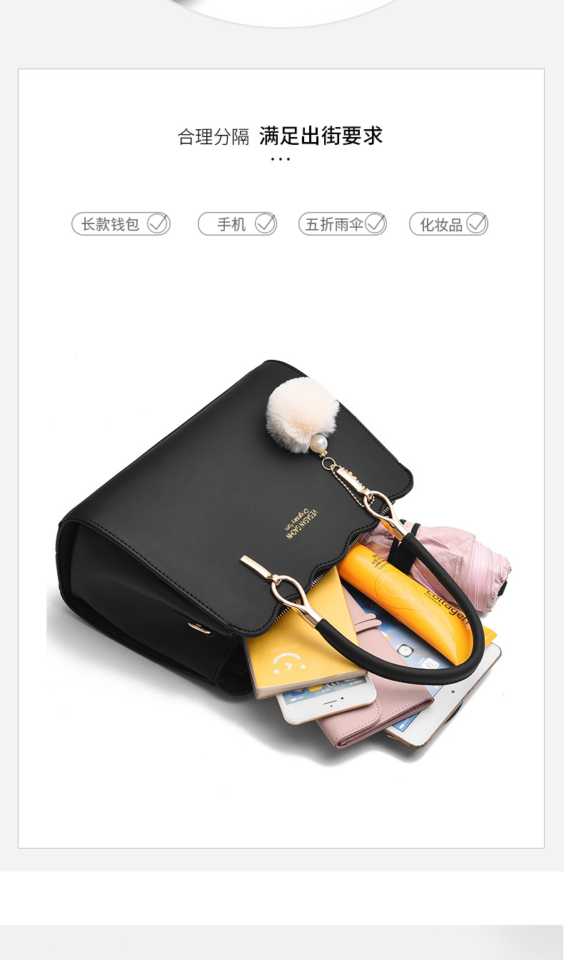 Factory Direct Sales Big Bag Women's Big Bag Shoulder Big Bag Women's Handbag Messenger Bag Fashion Bag New