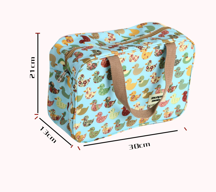 The factory's new printed multi-functional make-up bag fabric soft and large capacity travel fashion bag