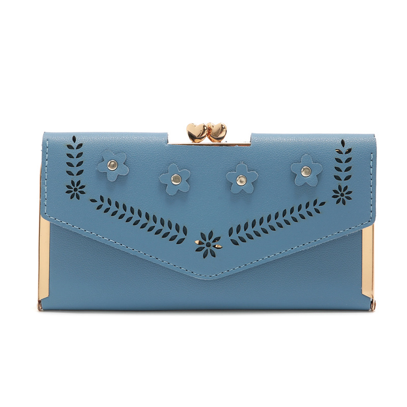 2021 New Korean Women's Wallet Long Women's Fashion Bag Rivet Buckle Wallet Card Holder Dinner Bag 2021 New Korean Women's Wallet Long Women's Fashion Bag Rivet Buckle Wallet Card Holder Dinner Bag