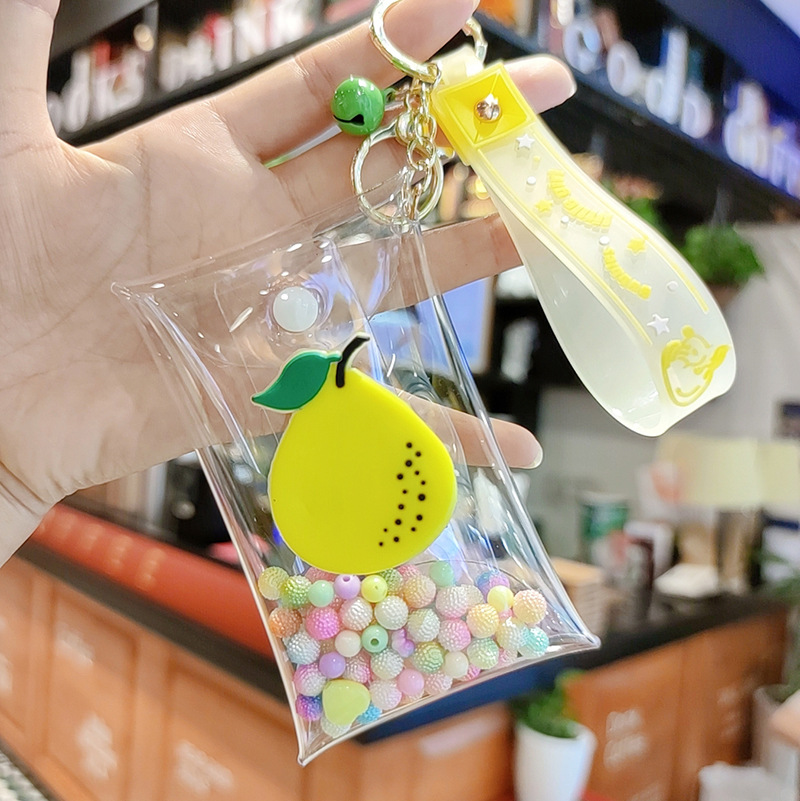Baby Carrying Strap Pack PVC Blind Box Cartoon Doll Bag Change Transparent Key Case Earphone Trinket Storage Bag Buckle