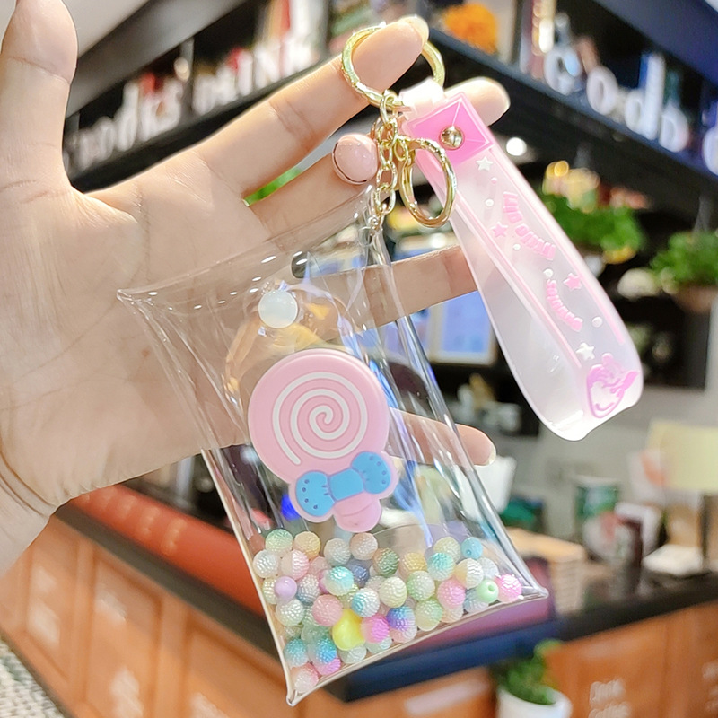 Baby Carrying Strap Pack PVC Blind Box Cartoon Doll Bag Change Transparent Key Case Earphone Trinket Storage Bag Buckle