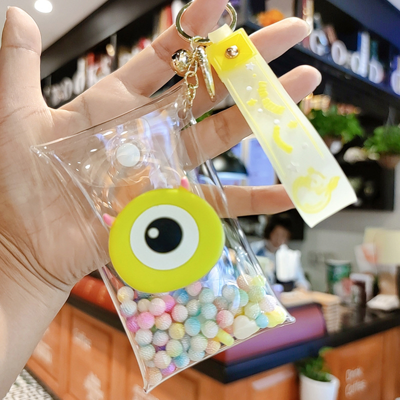 Baby Carrying Strap Pack PVC Blind Box Cartoon Doll Bag Change Transparent Key Case Earphone Trinket Storage Bag Buckle