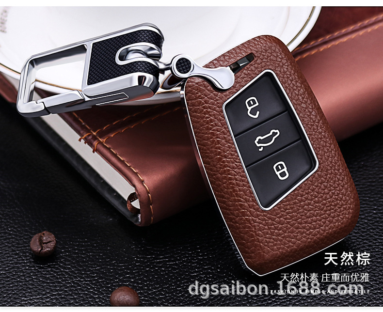 For Volkswagen New Magotan B8 Cowhide Key Case 19 CC Genuine Leather Key Case Cover Modification Buckle Factory Direct Sales For Volkswagen New Magotan B8 Cowhide Key Case 19 CC Genuine Leather Key Case Cover Modification Buckle Factory Direct Sales