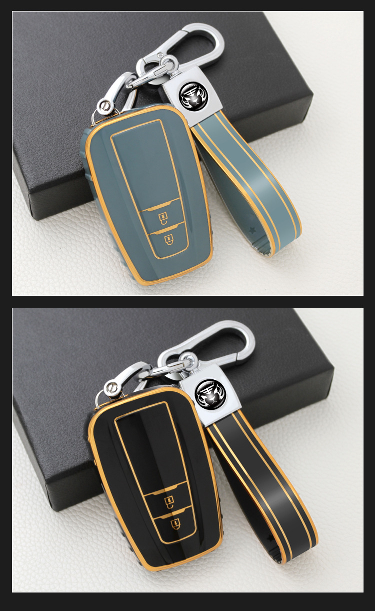 Suitable for Toyota Key Cover Camry Prado Buckle Vichi Carola Two Key Key Case Highlander Shell Crown