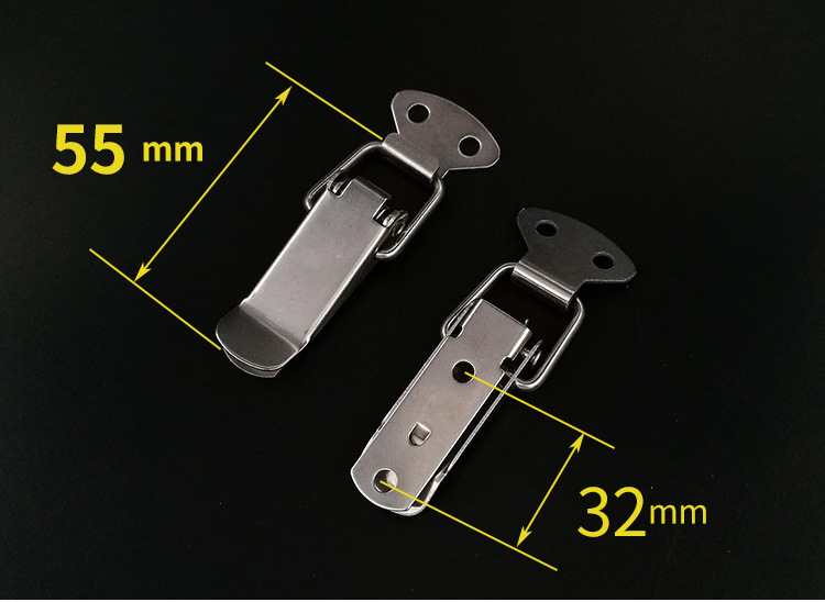 Duck Mouth Buckle Wire Bridge Buckle Stainless Steel Box Buckle with Spring Flight Case Buckle Instrument Box Box Buckle