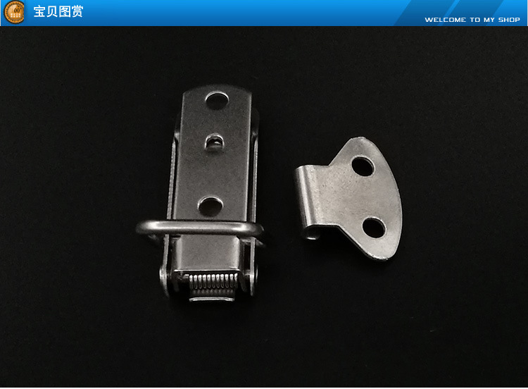 Duck Mouth Buckle Wire Bridge Buckle Stainless Steel Box Buckle with Spring Flight Case Buckle Instrument Box Box Buckle