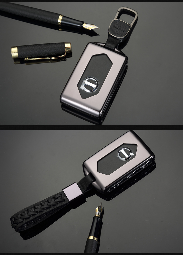 to the Situation Where the Volvo XC60 XC90 Car Key Case 18 Paragraph XC90 S90 Aluminum Alloy Car Buckle Key Case Cover