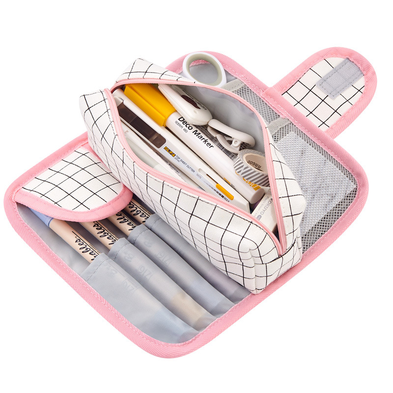 Guangzhou Qingsheng Angoo Creative Buckle Pencil Case Primary and Secondary School Students Large Capacity Internet Celebrity Female Stationery Simple Storage Pencil Case