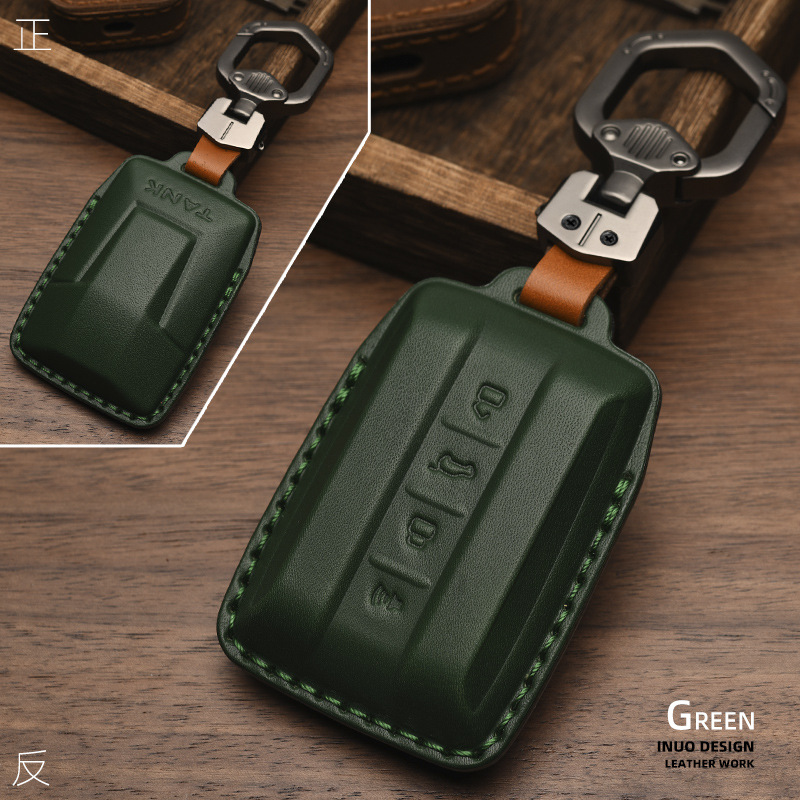 For Tank 300 Key Cover New Great Wall Tank Cyberranger off-Road Version Car Genuine Leather Bag Case Buckle