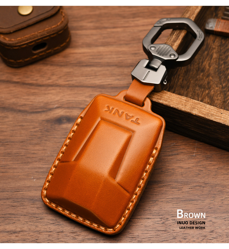 For Tank 300 Key Cover New Great Wall Tank Cyberranger off-Road Version Car Genuine Leather Bag Case Buckle For Tank 300 Key Cover New Great Wall Tank Cyberranger off-Road Version Car Genuine Leather Bag Case Buckle