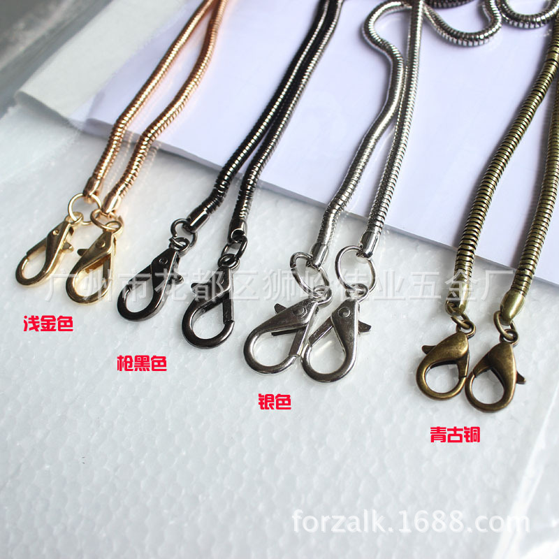 Bag Chain Box and Bag Hardware Accessories Phone Case Chain Lanyard 42 Circle Snake Bones Chain and Lobster Buckle 120cm Bag Chain Box and Bag Hardware Accessories Phone Case Chain Lanyard 42 Circle Snake Bones Chain and Lobster Buckle 120cm