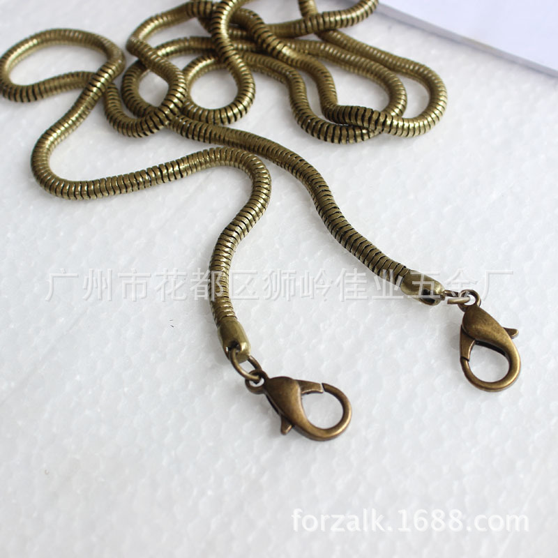 Bag Chain Box and Bag Hardware Accessories Phone Case Chain Lanyard 42 Circle Snake Bones Chain and Lobster Buckle 120cm Bag Chain Box and Bag Hardware Accessories Phone Case Chain Lanyard 42 Circle Snake Bones Chain and Lobster Buckle 120cm