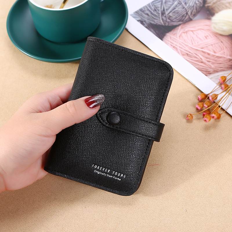 New 2021 Women&#039;s Hand-Held Change Key Case Simple Japanese and Korean Buckle Multi-Functional Short Keychain Multiple Card Slots