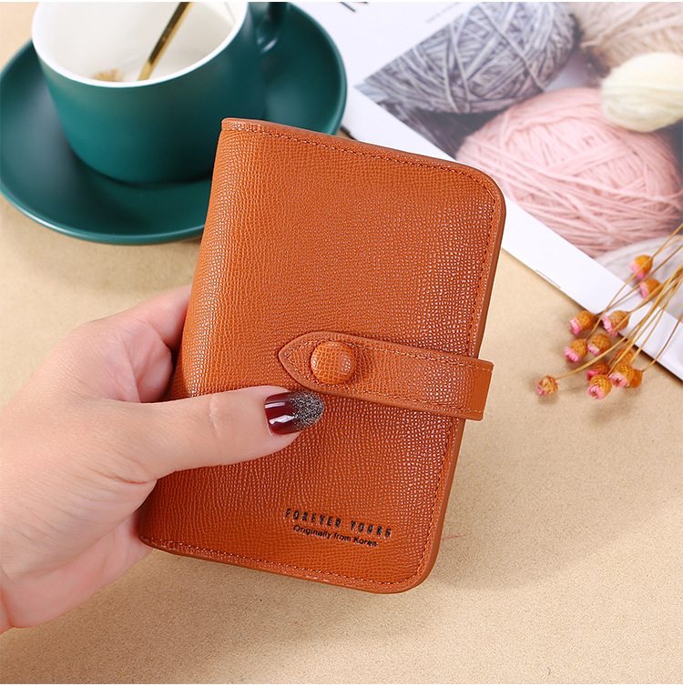 New 2021 Women's Hand-Held Change Key Case Simple Japanese and Korean Buckle Multi-Functional Short Keychain Multiple Card Slots