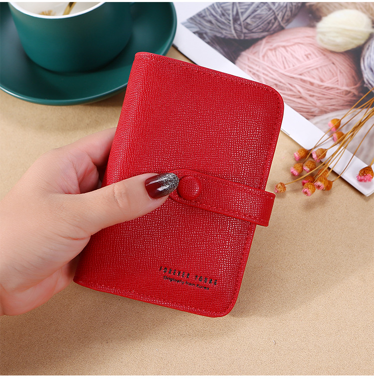 New 2021 Women's Hand-Held Change Key Case Simple Japanese and Korean Buckle Multi-Functional Short Keychain Multiple Card Slots