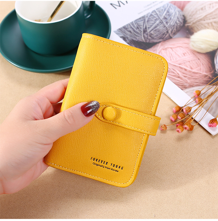 New 2021 Women's Hand-Held Change Key Case Simple Japanese and Korean Buckle Multi-Functional Short Keychain Multiple Card Slots