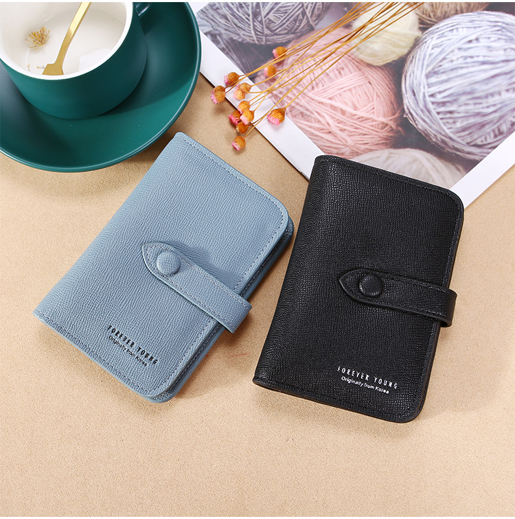 New 2021 Women's Hand-Held Change Key Case Simple Japanese and Korean Buckle Multi-Functional Short Keychain Multiple Card Slots