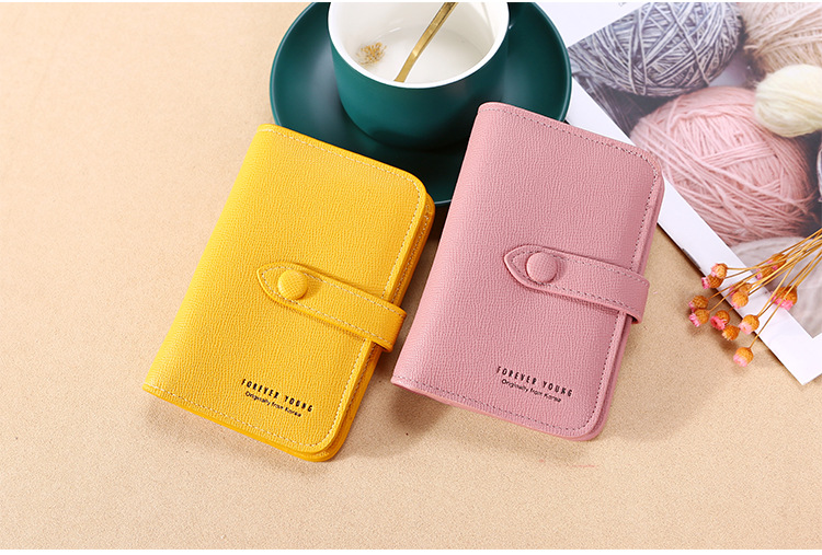 New 2021 Women's Hand-Held Change Key Case Simple Japanese and Korean Buckle Multi-Functional Short Keychain Multiple Card Slots