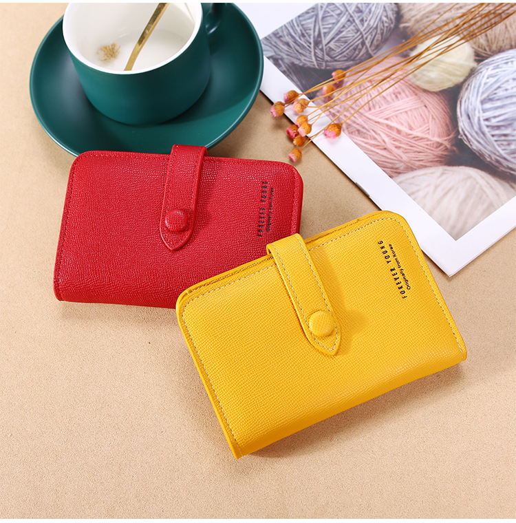 New 2021 Women's Hand-Held Change Key Case Simple Japanese and Korean Buckle Multi-Functional Short Keychain Multiple Card Slots
