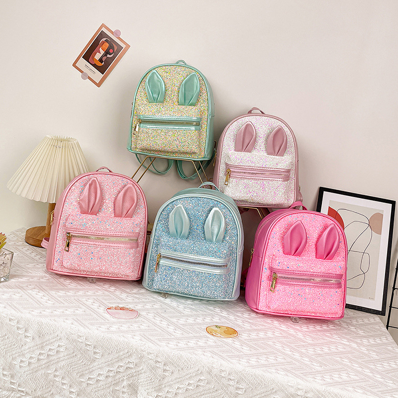 2021 New 2-8 Years Old Western Style Backpack Long Ears Cute Cartoon Bag Children&#039;s Bag Factory Wholesale