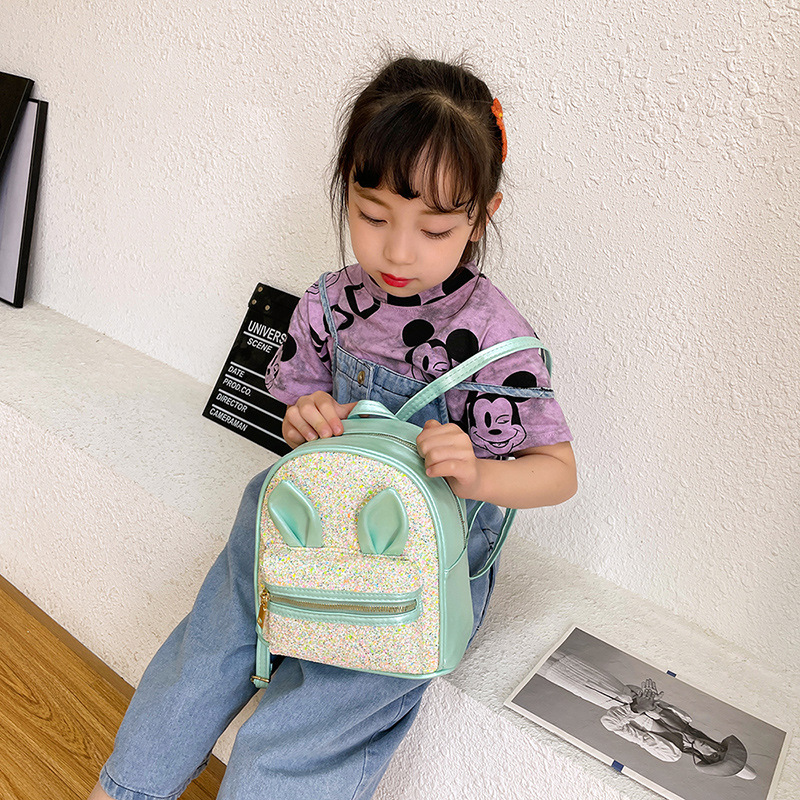 2021 New 2-8 Years Old Western Style Backpack Long Ears Cute Cartoon Bag Children&#039;s Bag Factory Wholesale
