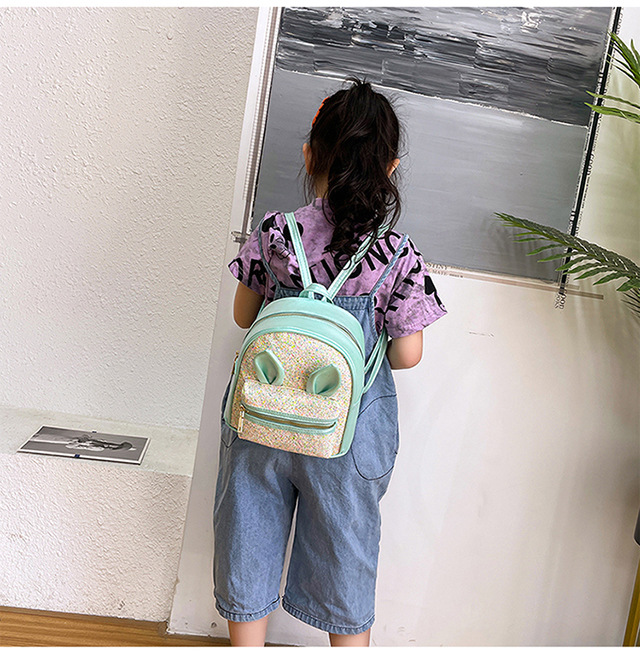 2021 New 2-8 Years Old Western Style Backpack Long Ears Cute Cartoon Bag Children's Bag Factory Wholesale