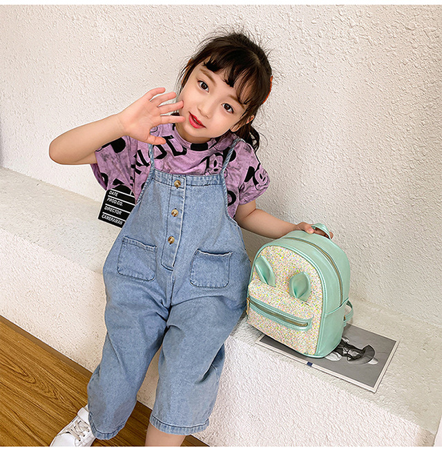 2021 New 2-8 Years Old Western Style Backpack Long Ears Cute Cartoon Bag Children's Bag Factory Wholesale