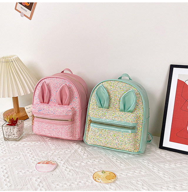 2021 New 2-8 Years Old Western Style Backpack Long Ears Cute Cartoon Bag Children's Bag Factory Wholesale