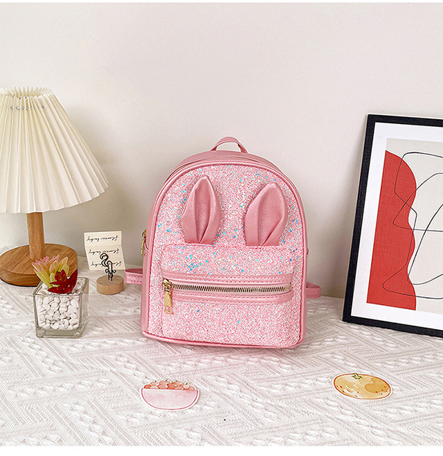 2021 New 2-8 Years Old Western Style Backpack Long Ears Cute Cartoon Bag Children's Bag Factory Wholesale