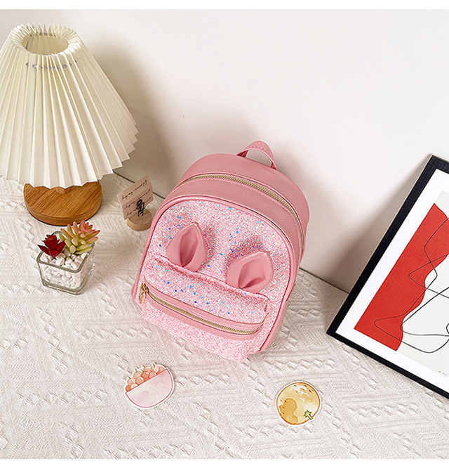 2021 New 2-8 Years Old Western Style Backpack Long Ears Cute Cartoon Bag Children's Bag Factory Wholesale