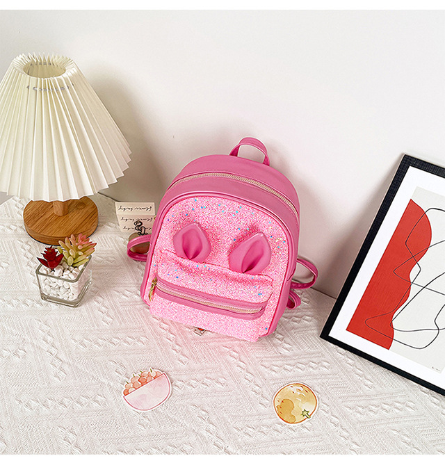 2021 New 2-8 Years Old Western Style Backpack Long Ears Cute Cartoon Bag Children's Bag Factory Wholesale