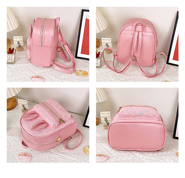 2021 New 2-8 Years Old Western Style Backpack Long Ears Cute Cartoon Bag Children's Bag Factory Wholesale
