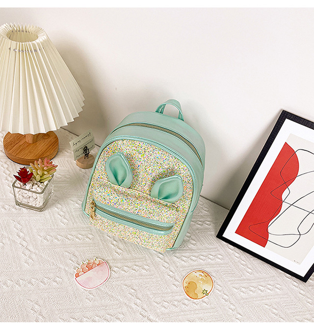 2021 New 2-8 Years Old Western Style Backpack Long Ears Cute Cartoon Bag Children's Bag Factory Wholesale