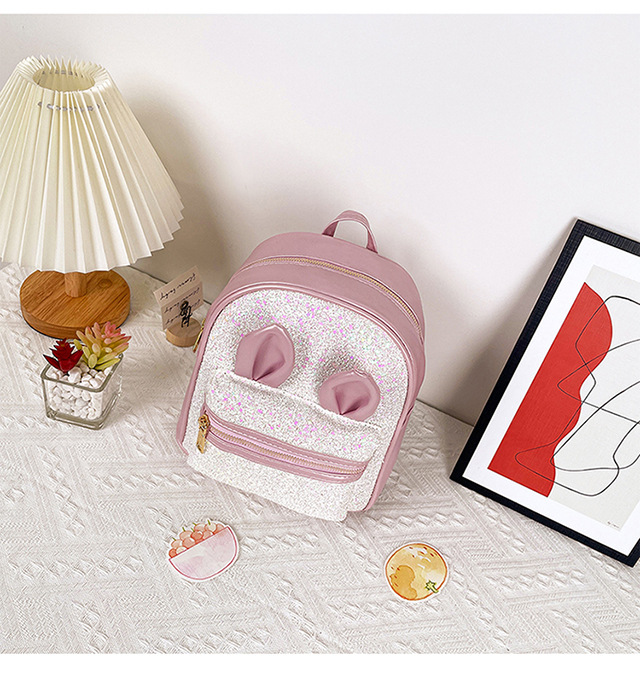 2021 New 2-8 Years Old Western Style Backpack Long Ears Cute Cartoon Bag Children's Bag Factory Wholesale
