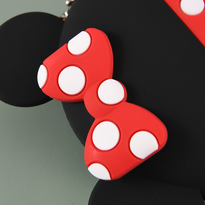 New Children&#039;s Casual Cartoon Bag Silicone Mickey Bag Minnie Bag Children&#039;s Shoulder Crossbody Coin Purse