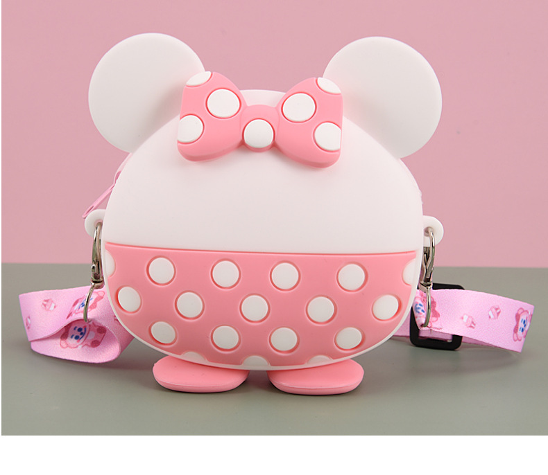 New Children's Casual Cartoon Bag Silicone Mickey Bag Minnie Bag Children's Shoulder Crossbody Coin Purse