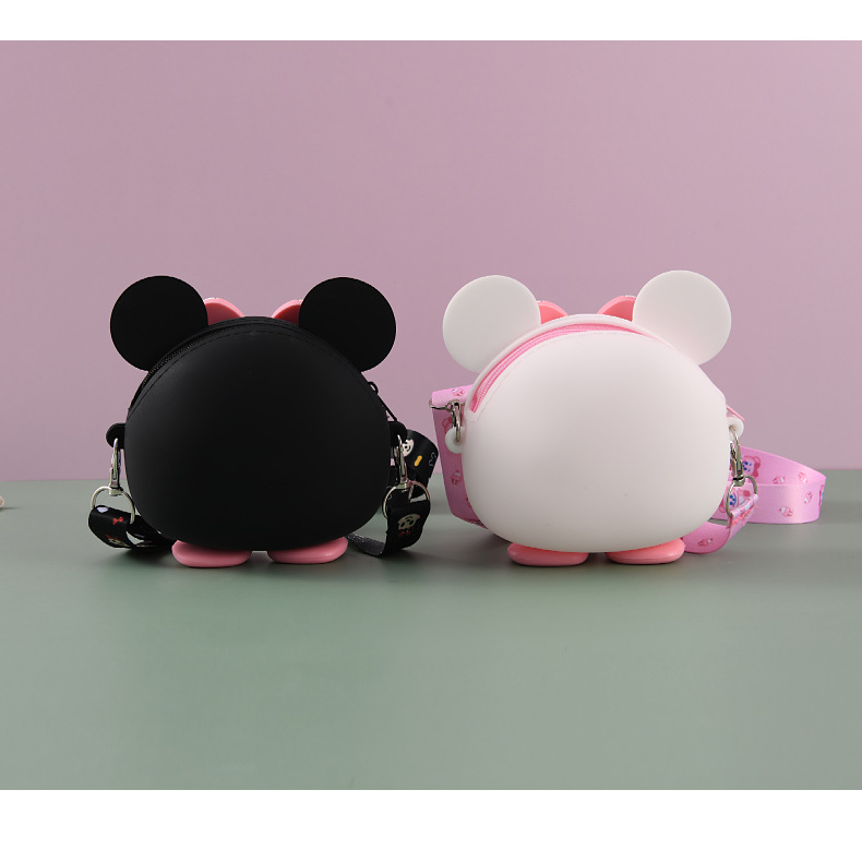 New Children's Casual Cartoon Bag Silicone Mickey Bag Minnie Bag Children's Shoulder Crossbody Coin Purse