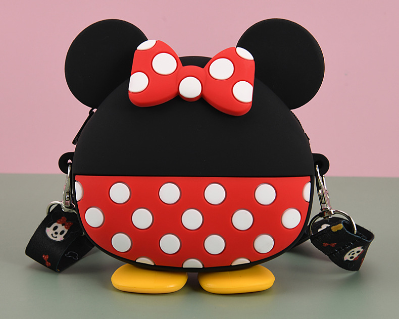 New Children's Casual Cartoon Bag Silicone Mickey Bag Minnie Bag Children's Shoulder Crossbody Coin Purse