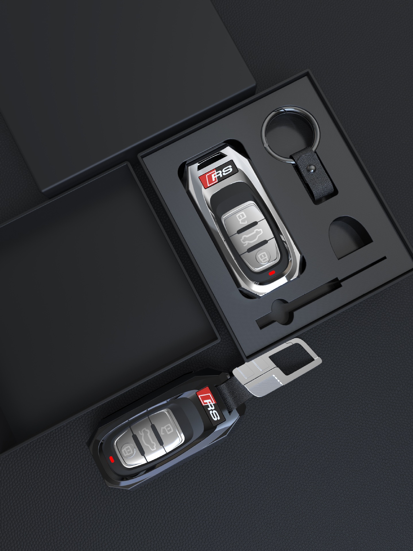Suitable for Audi Key Case A6lq3 Car Modification A4L Protective Case A7 A3 Polo High-End Buckle A5 Bag