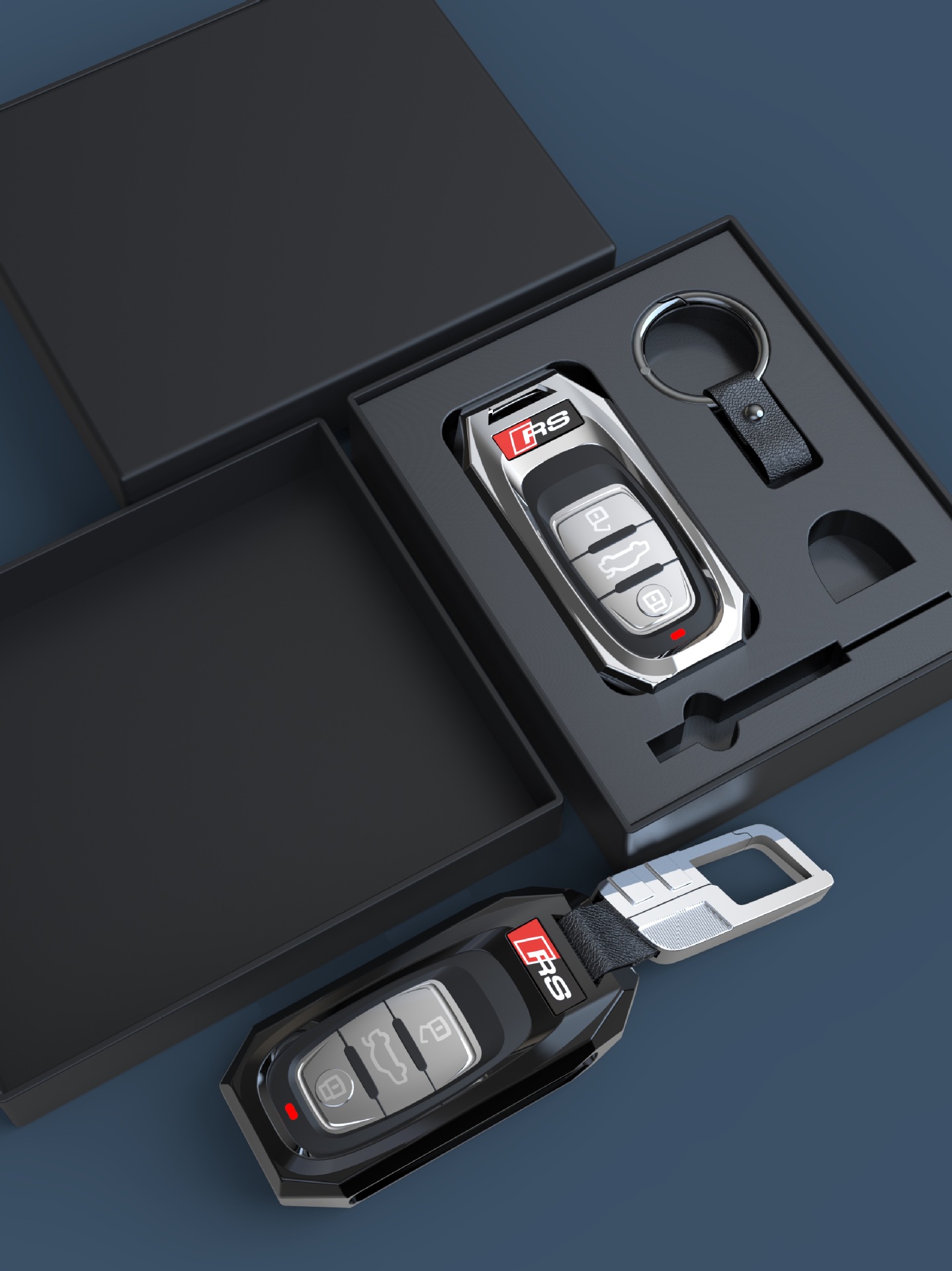 Suitable for Audi Key Case A6lq3 Car Modification A4L Protective Case A7 A3 Polo High-End Buckle A5 Bag