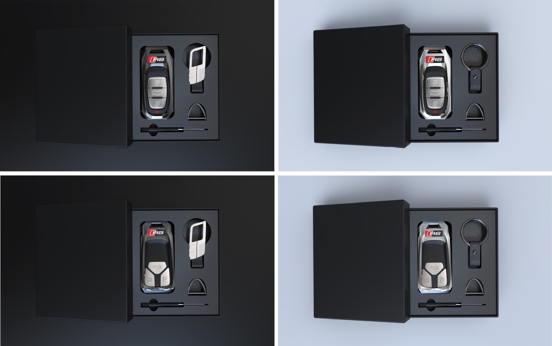 Suitable for Audi Key Case A6lq3 Car Modification A4L Protective Case A7 A3 Polo High-End Buckle A5 Bag