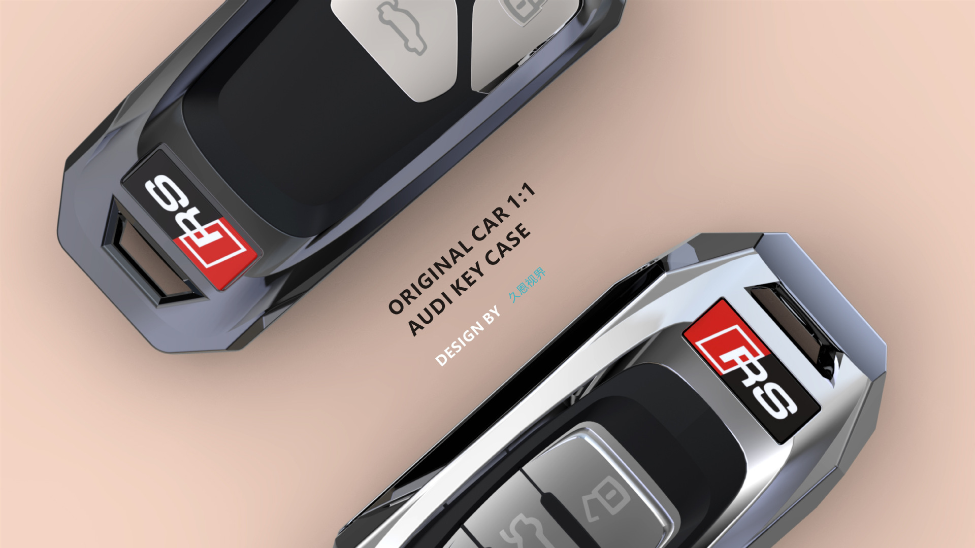 Suitable for Audi Key Case A6lq3 Car Modification A4L Protective Case A7 A3 Polo High-End Buckle A5 Bag
